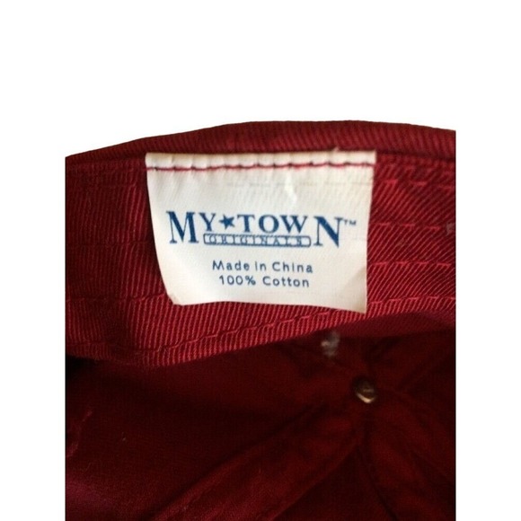 Vintage My Town Ottawa OH Red Baseball Cap 100% Cotton Adjustable Strapback Hat - Picture 3 of 5